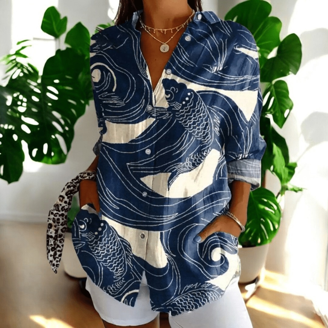 Elegante Damen Bluse Vintage Stil
