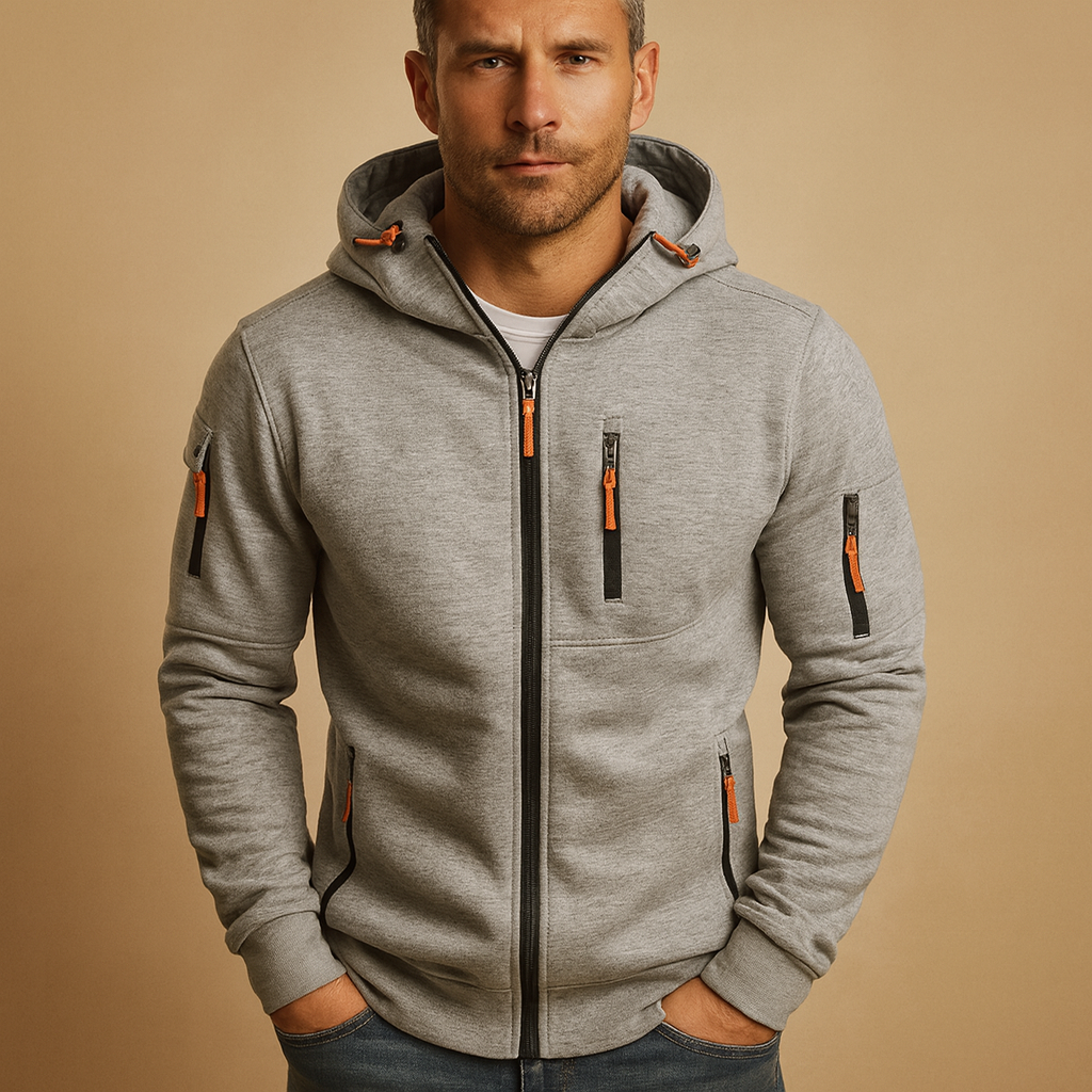 Herren Kapuzenpullover Hoodie Reißverschluss Bequem