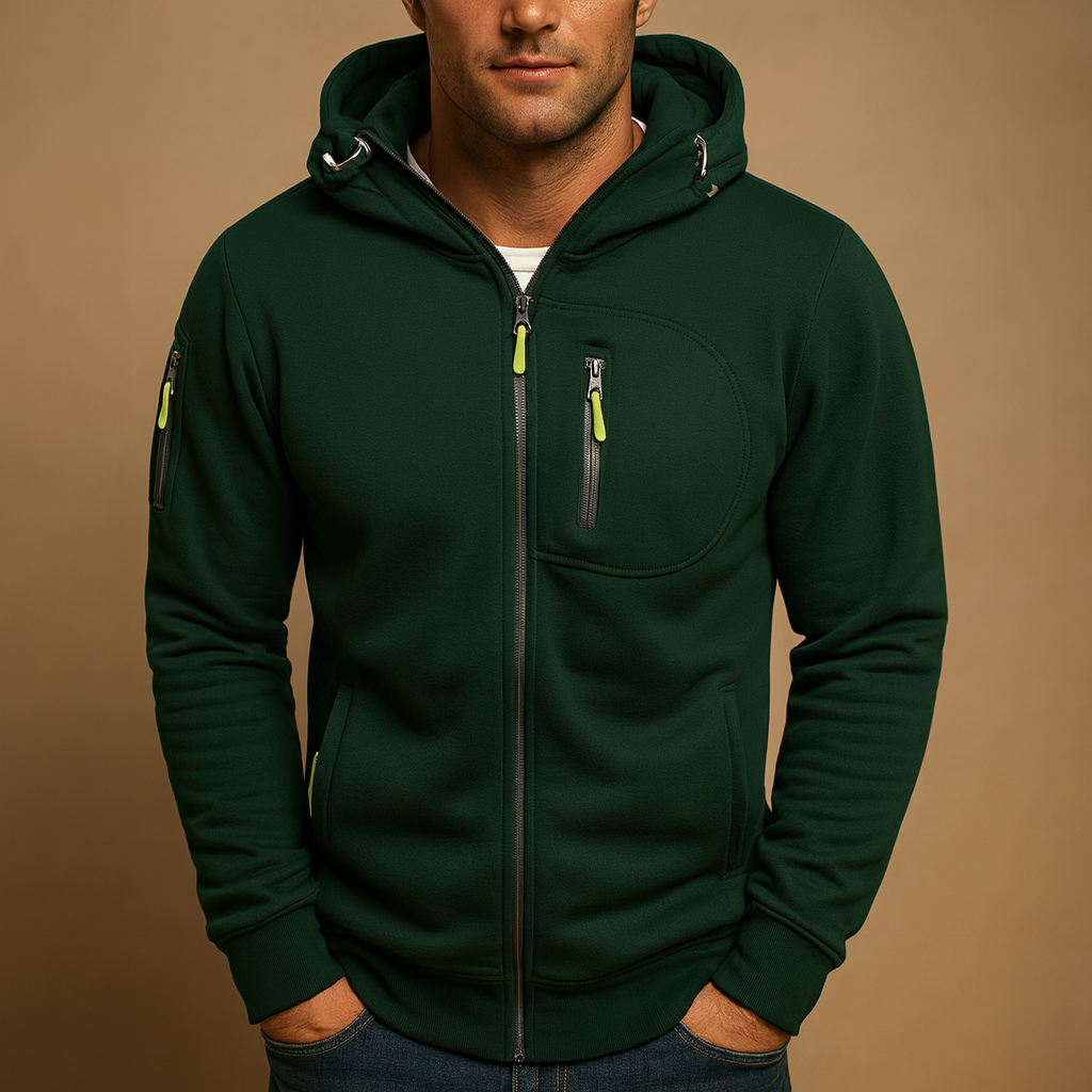 Herren Kapuzenpullover Hoodie Reißverschluss Bequem