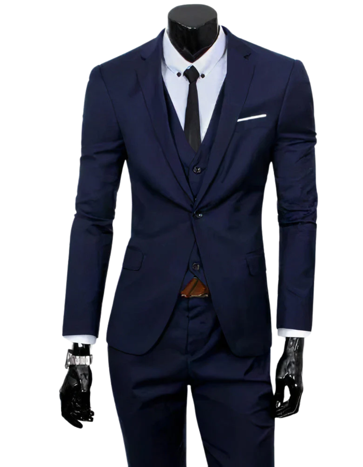 Norvielle Herren 3-Teiliger Anzug Blazer Ärmellose Weste e Hose