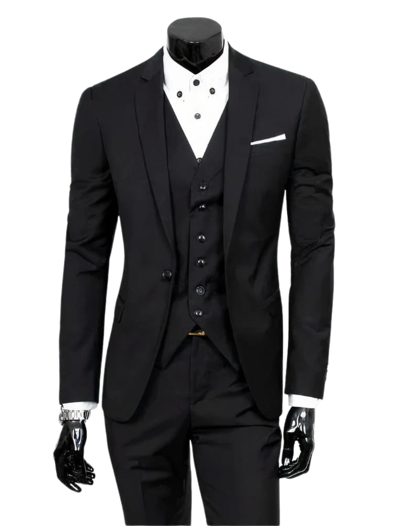 Norvielle Herren 3-Teiliger Anzug Blazer Ärmellose Weste e Hose