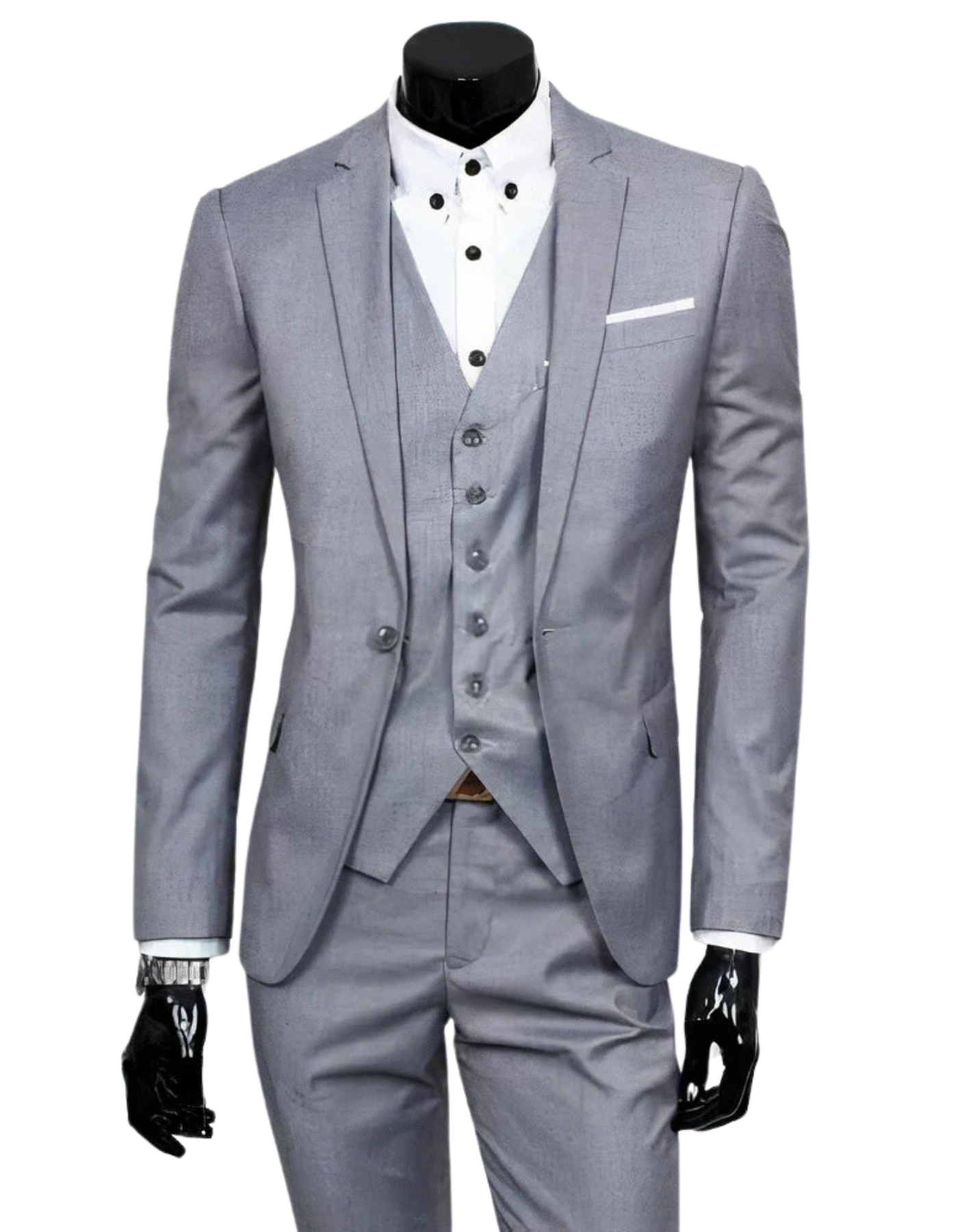 Norvielle Herren 3-Teiliger Anzug Blazer Ärmellose Weste e Hose