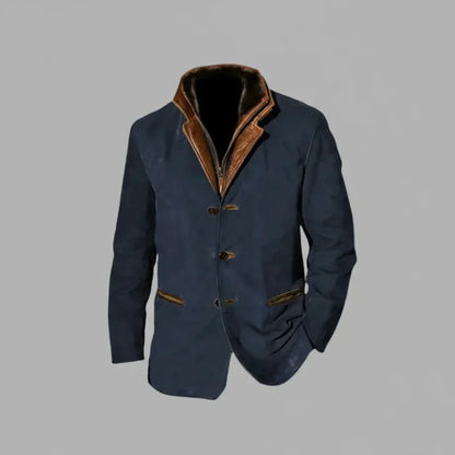 Herren Lederjacke Vintage Knöpfe