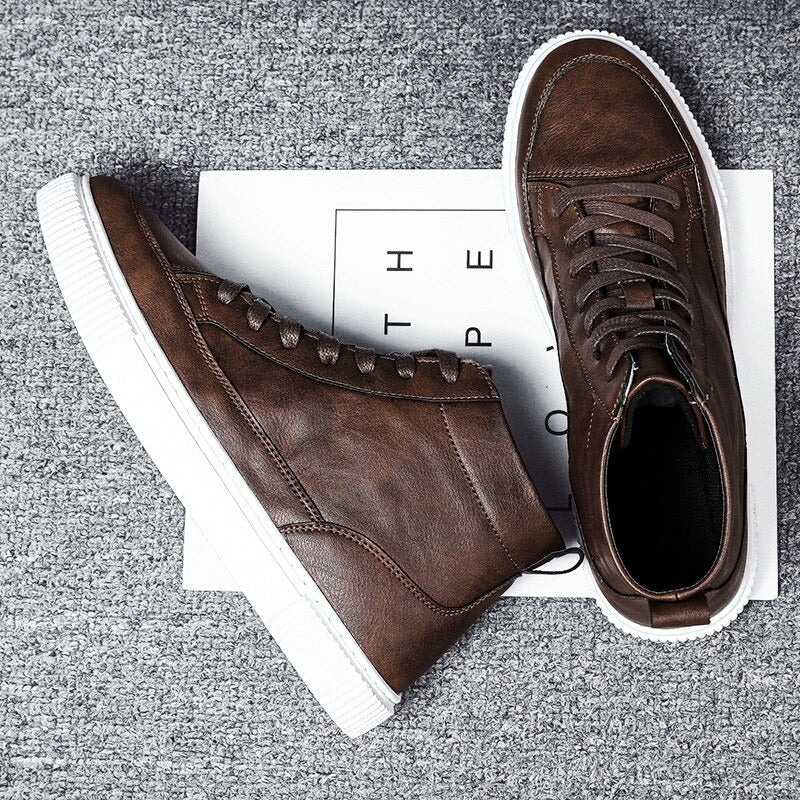Herren Lederschuhe Kunstleder Elegante Schnürschuhe Schwarz - Norvielle