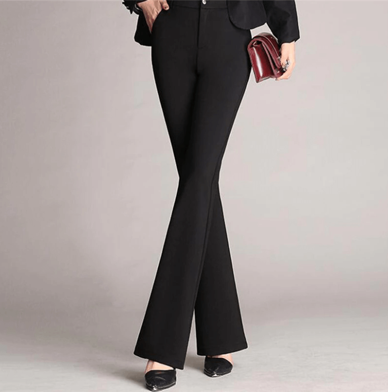 Norvielle Damen Slim-Fit Flare-Hose - Norvielle
