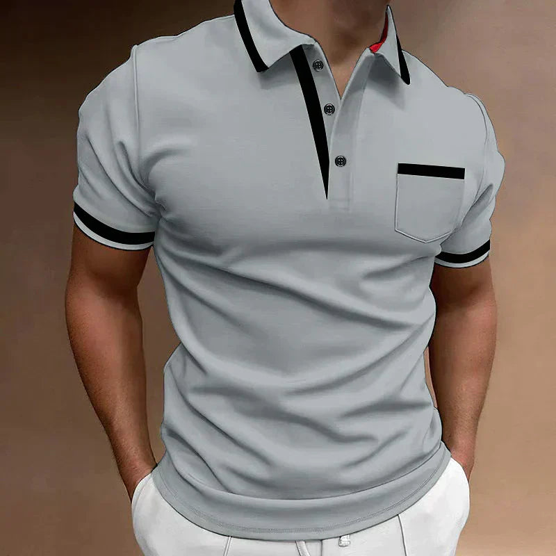Herren Golf Polo-Shirt Kurzarm mit Brusttasche