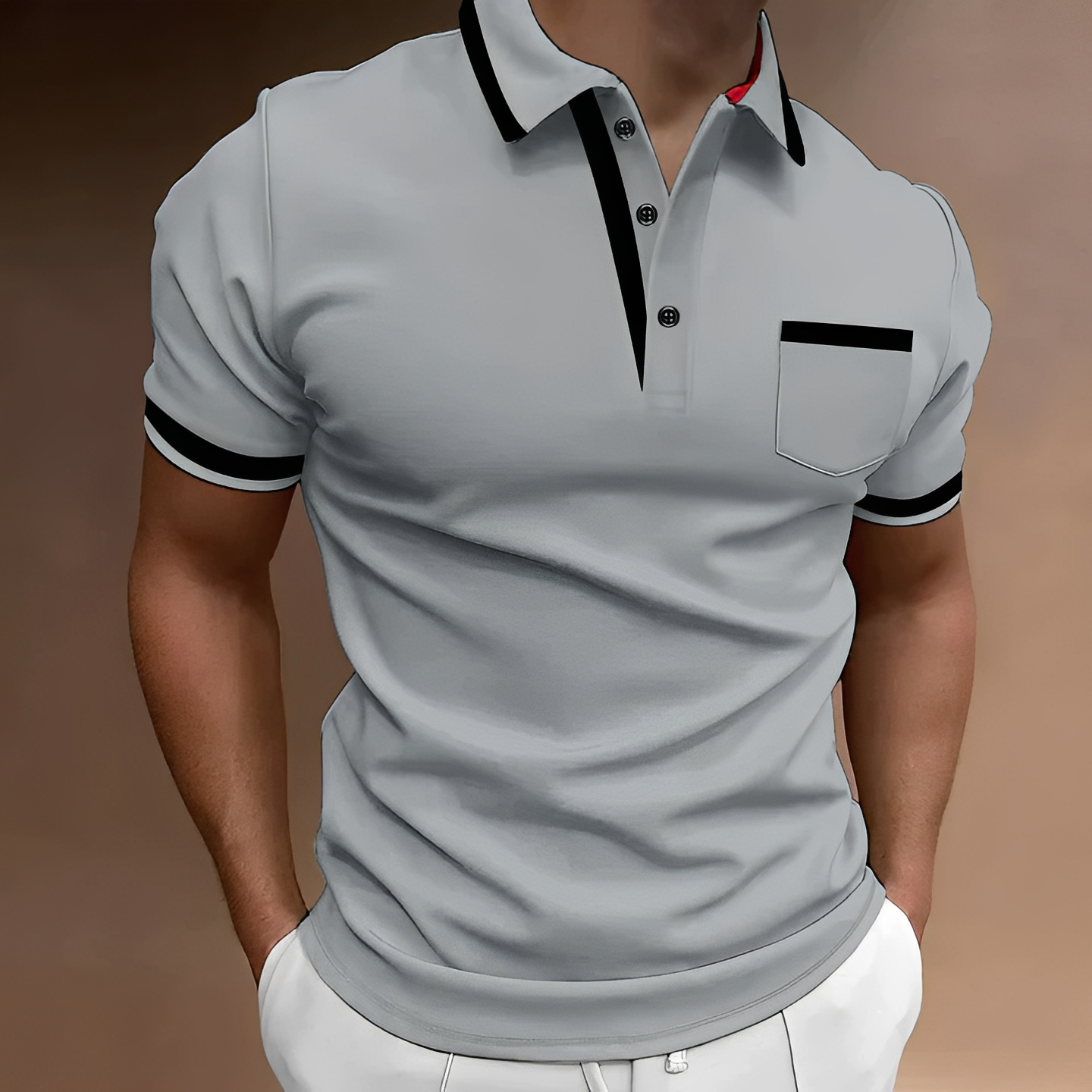 Geover Herren Poloshirt Kurzärmelig Bequem
