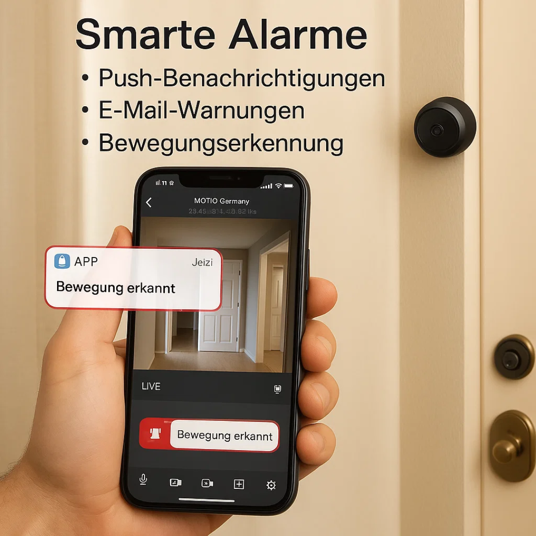 WiFi Überwachungskamera 1080p HD Nachtsicht Mini
