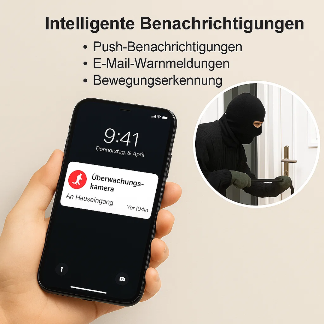 WiFi Überwachungskamera 1080p HD Nachtsicht Mini