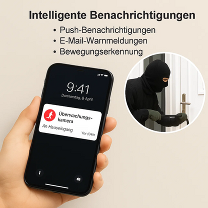 WiFi Überwachungskamera 1080p HD Nachtsicht Mini