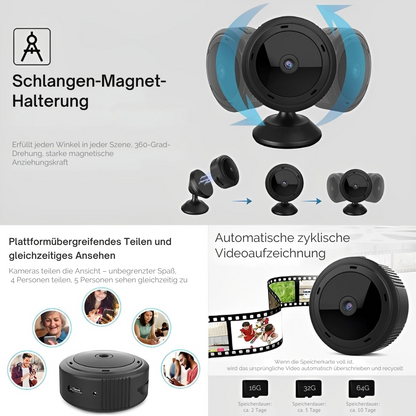 WiFi Überwachungskamera 1080p HD Nachtsicht Mini