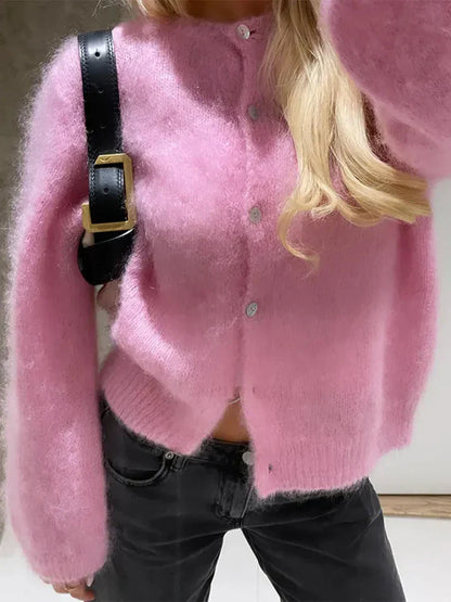 Norvielle Damen Mohair Strickjacke