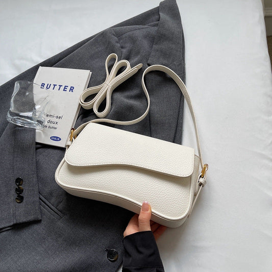 Damen Mini Handtasche Leder Verstellbarer Riemen Schwarz - Eveloria
