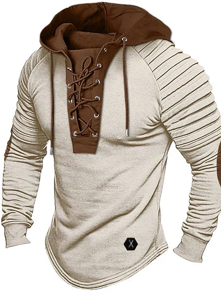 Herren Hoodie Kapuze Schnürung Streetwear