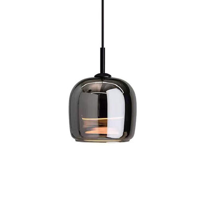 Glas-Hängelampe Rauchgrau Elegant Wohnen