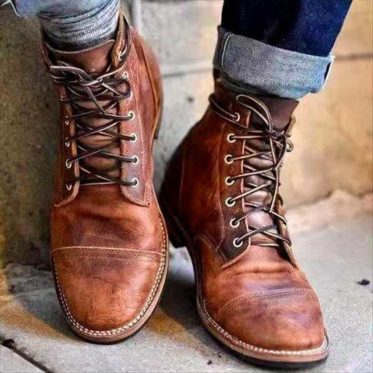 Norvielle Herren Retro Schnürstiefel - Norvielle