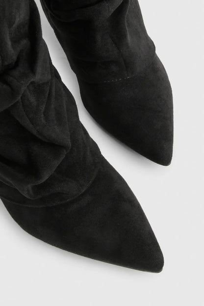 Marzella Slouch Boots Detailansicht Falten