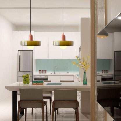 Bauhaus Pendelleuchte Farbiges Glas