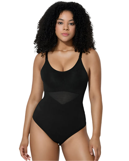 Damen Mesh Body Oberkörperformend Schwarz - Norvielle