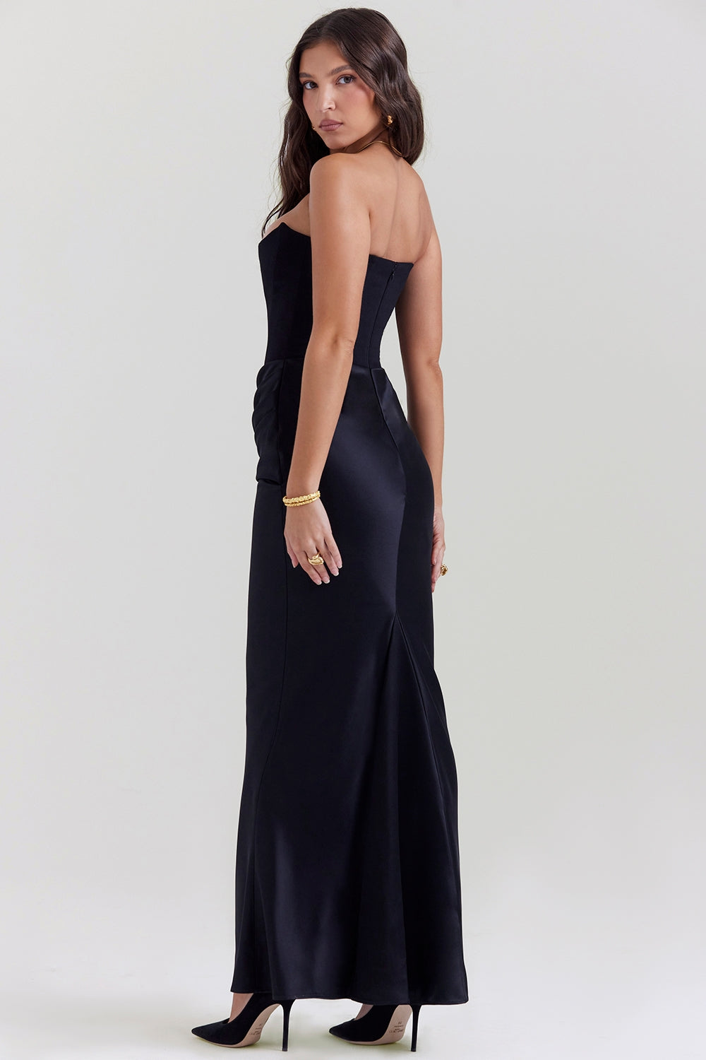 Damen Trägerloses Maxi-Kleid Hochzeitsgast