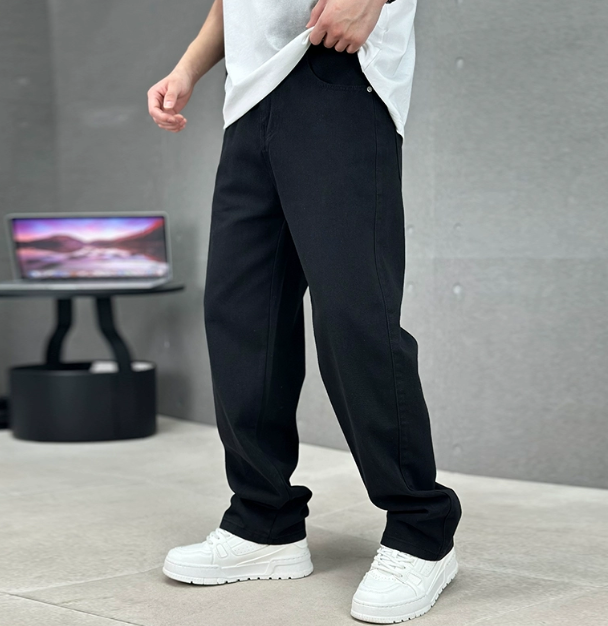 Herren Jeans Frühlingskollektion Weite Passform Gerader Schnitt