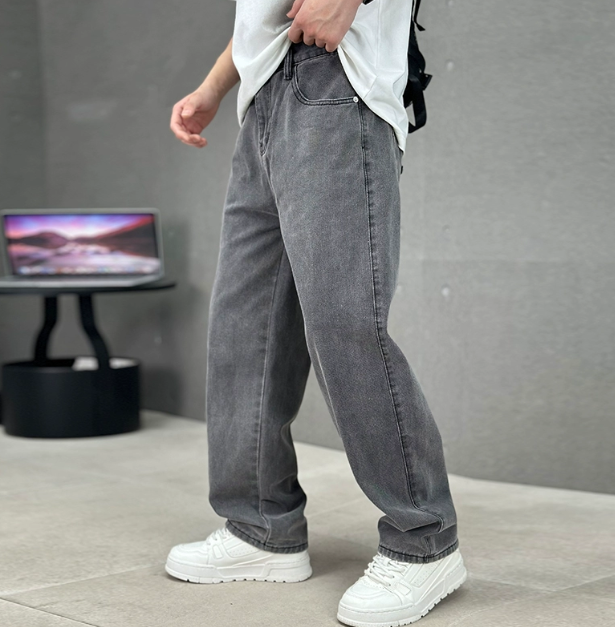 Herren Jeans Frühlingskollektion Weite Passform Gerader Schnitt - Norvielle