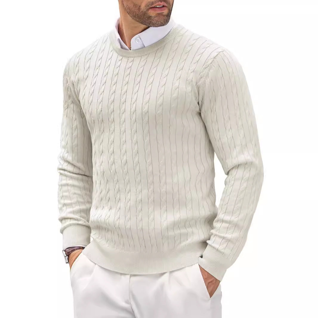 Norvielle Herren Zopfstrickpullover Elegantes Design