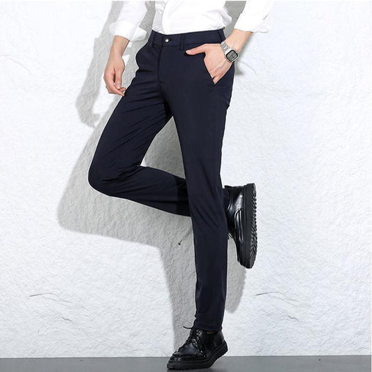 Norvielle Herren Stretchhose Klassisch Elastisch Schwarz - Norvielle