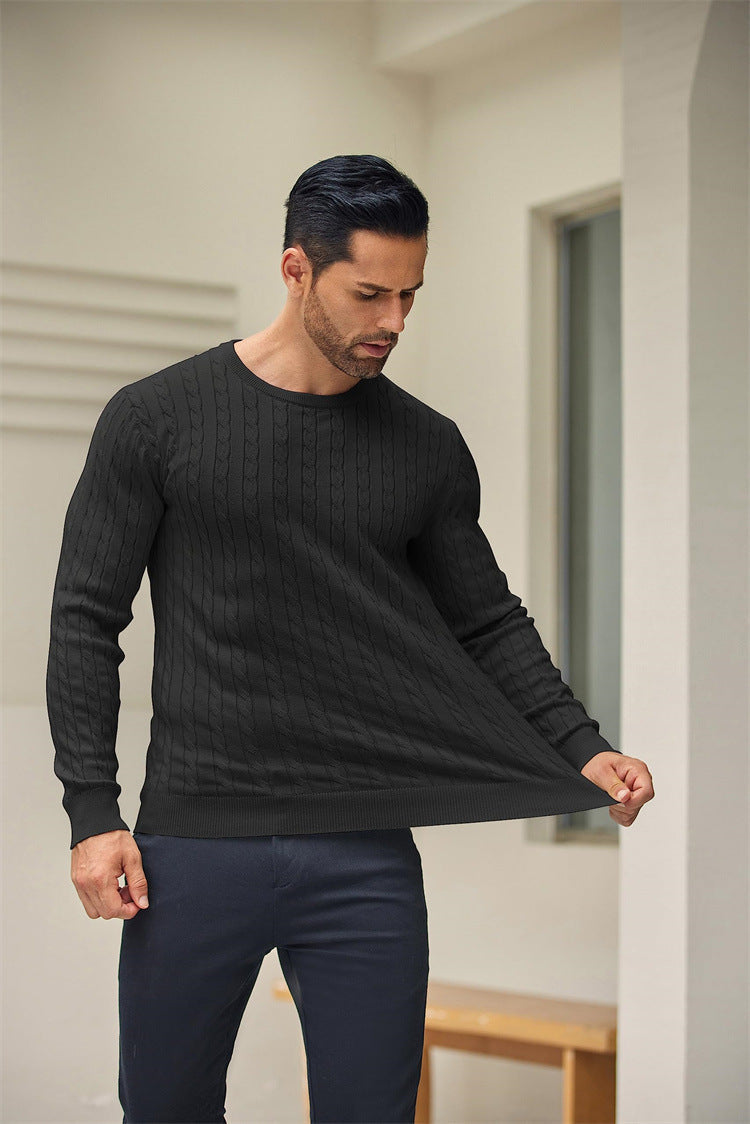 Norvielle Herren Zopfstrickpullover Elegantes Design