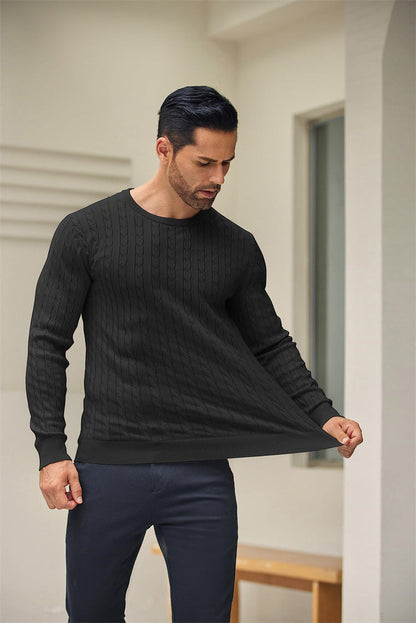 Norvielle Herren Zopfstrickpullover Elegantes Design