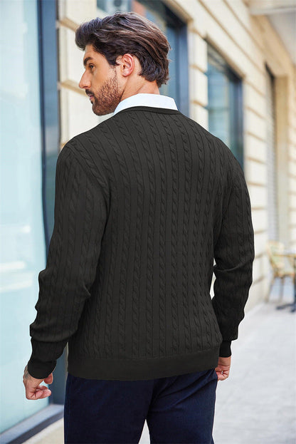 Norvielle Herren Zopfstrickpullover Elegantes Design
