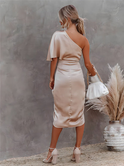 Norvielle Damen Seiden-Partykleid