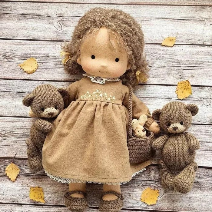 Waldorf-Puppe Poppi 35cm Bio-Baumwolle