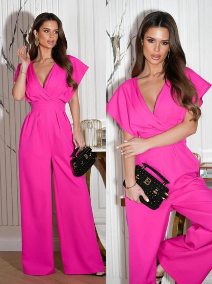 Damen V-Ausschnitt Jumpsuit Jane