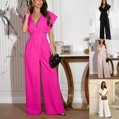 Damen V-Ausschnitt Jumpsuit Jane