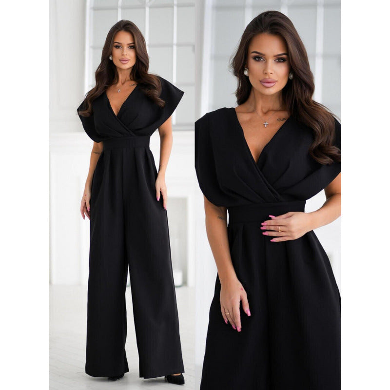 Damen V-Ausschnitt Jumpsuit Jane