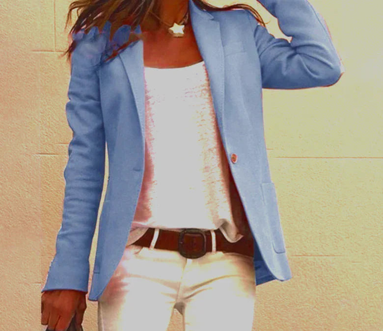 Damen Blazer Schmal Langarm