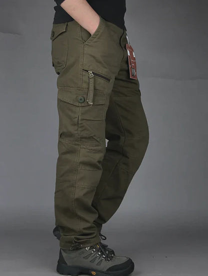 Herren Cargohose Gerade Passform Funktionale Taschen