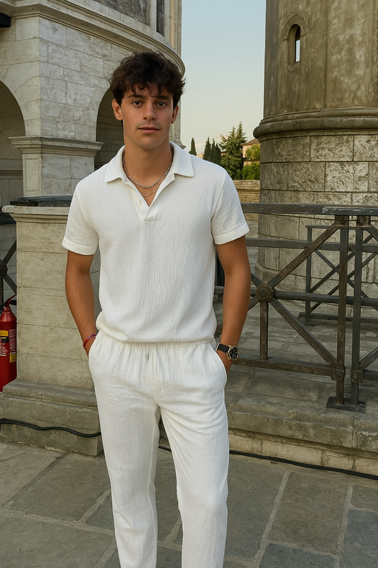 Herren Sommer Set Baumwolle Polo Hose Old-Money Stil - Norvielle