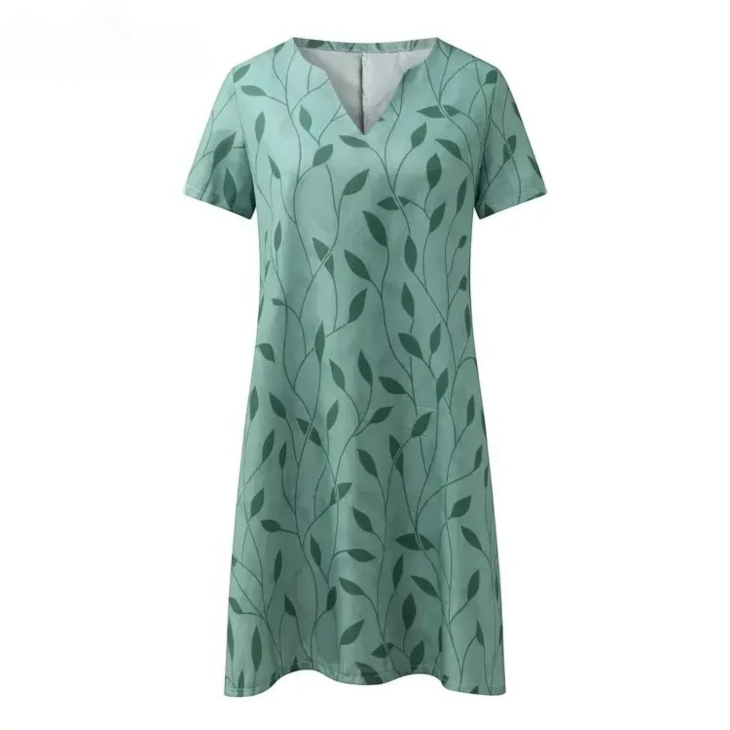 Damenkleid V-Ausschnitt Mini Bedruckt