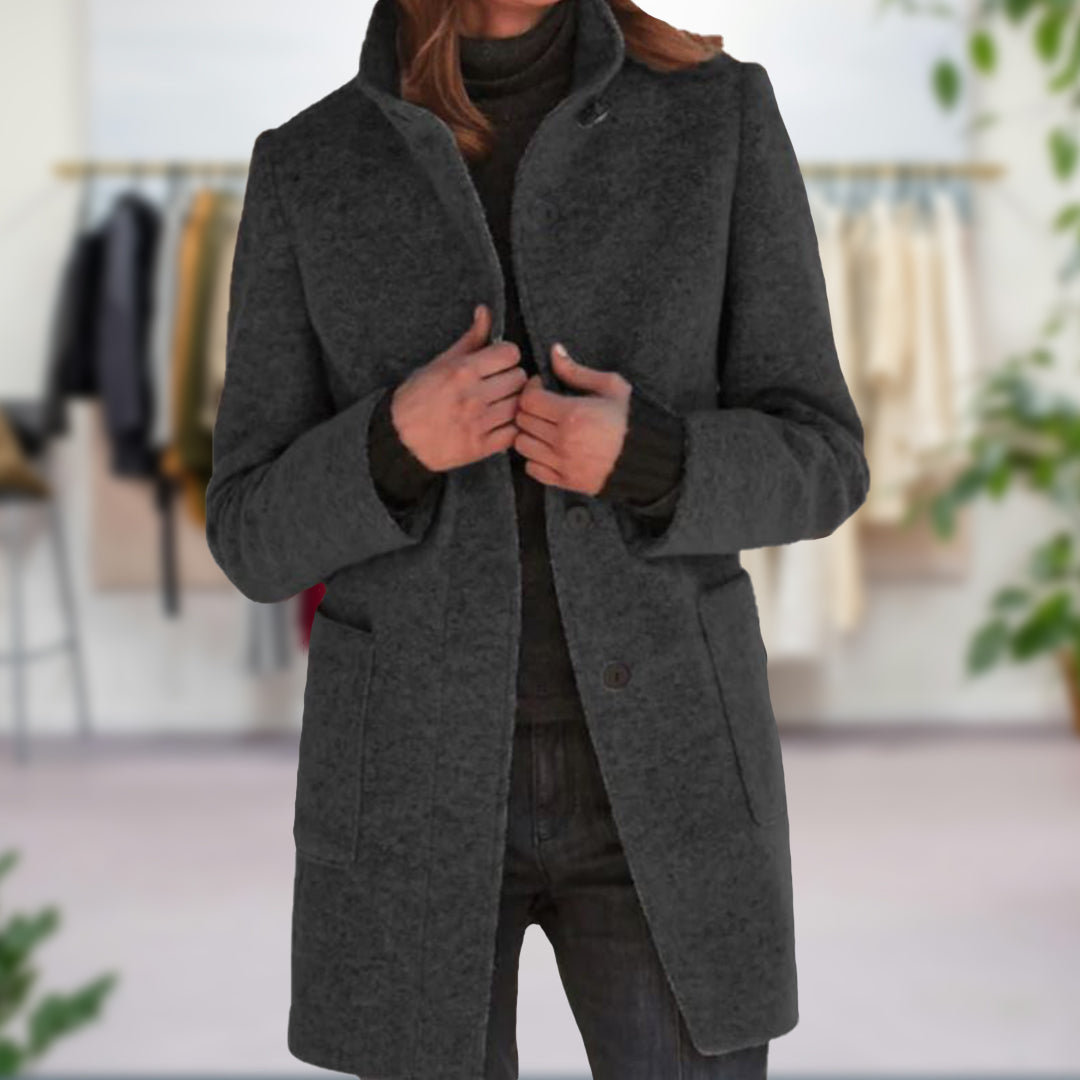 Damen Herbstjacke Übergangsjacke Baumwolle Braun - Norvielle