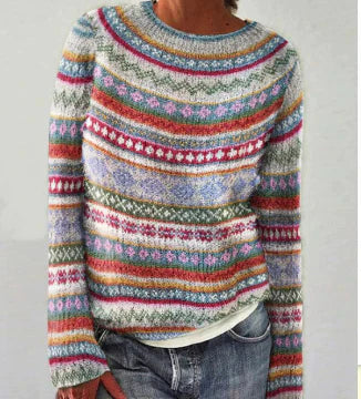 Harper Damen Retro Strickpullover