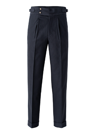 Damen Faltenhose Klassisch Gürtelschlaufen