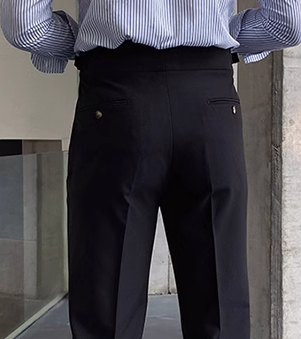 Damen Faltenhose Klassisch Gürtelschlaufen