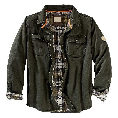 Herren Hemdjacke Flanellfutter Brusttaschen