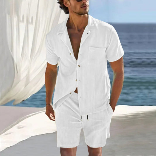 Herren Shorts Set Kurzarmhemd Sommerstil - Norvielle