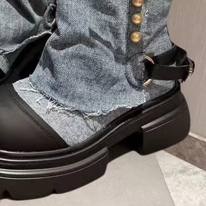 Keona Damen Denim Stiefel Winter