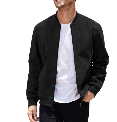 Herrenjacke Doppelreißverschluss Lederjacke e Herrenjacke