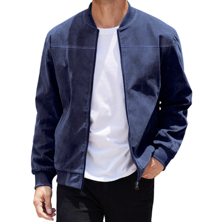 Herrenjacke Doppelreißverschluss Lederjacke e Herrenjacke