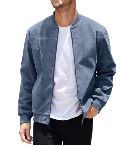 Herrenjacke Doppelreißverschluss Lederjacke e Herrenjacke